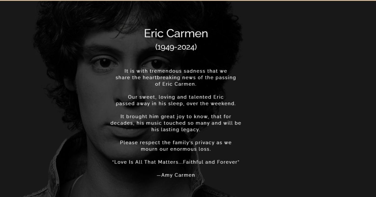 Eric Carmen death 