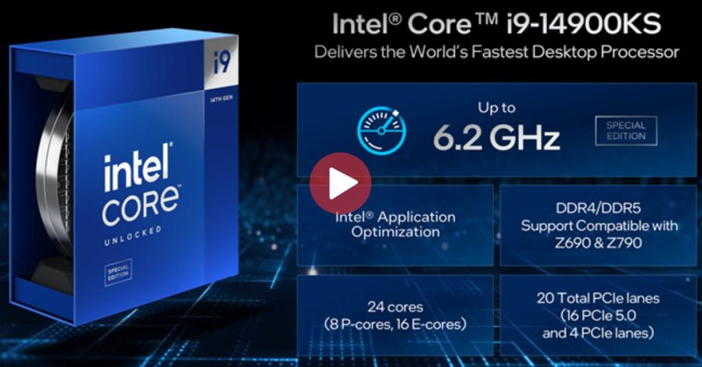 Intel launches 6.2GHz Core i9-14900KS