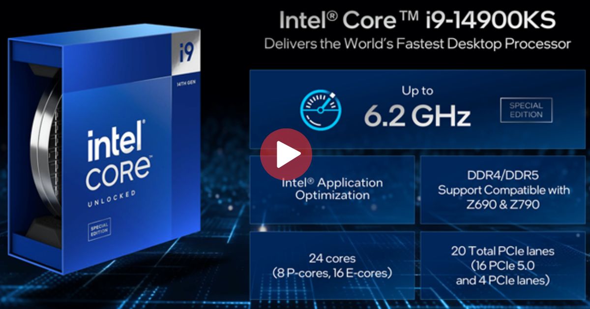 Breaking Records: Intel Launches Core i9-14900KS with 6.2GHz Clock Speed