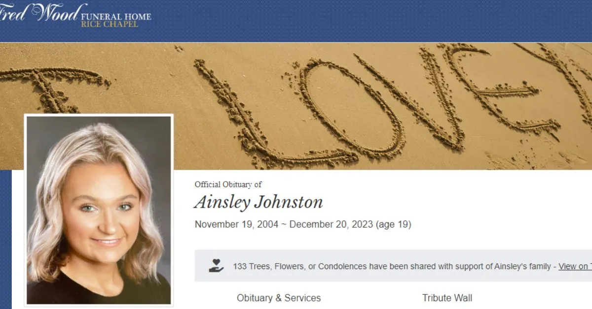 ainsley johnston obituary