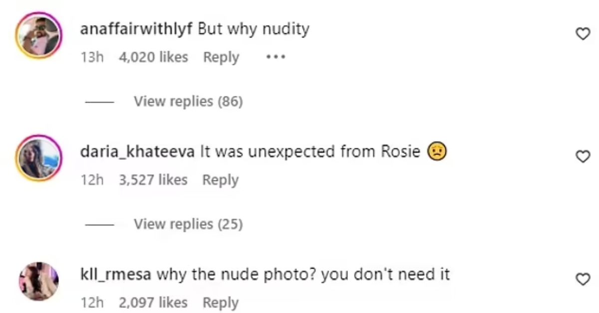 Rosie Huntington-Whiteley Sparks Debate with Revealing Instagram Photo