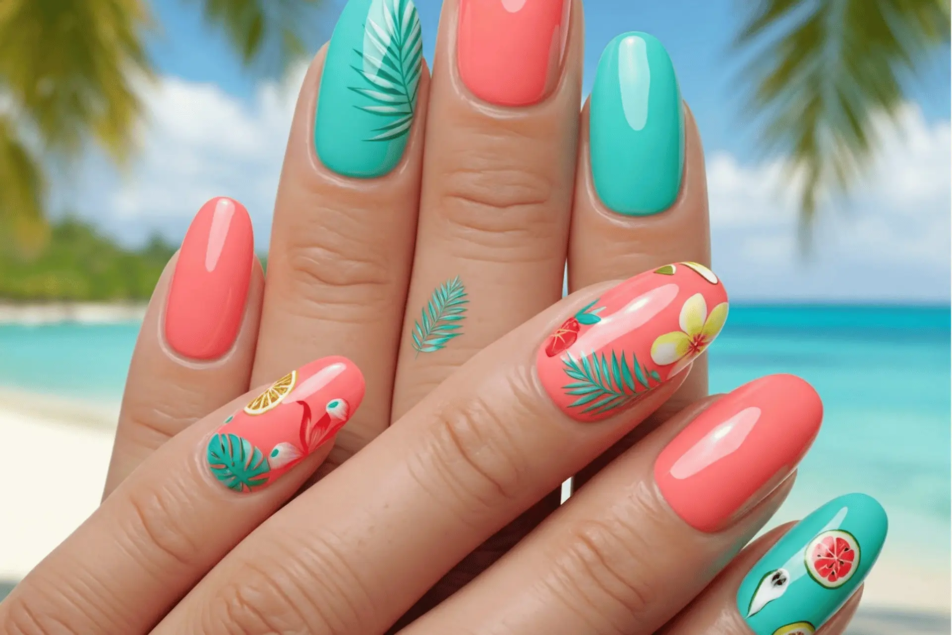 Sea-Inspired Nail Art