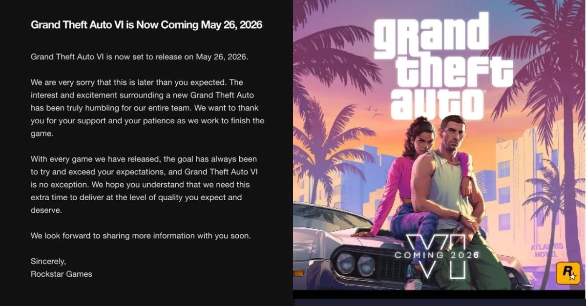 Grand Theft Auto VI Release Delayed : Rockstar Games Prioritizes Quality Over Speed 1 Grand Theft Auto VI release delayed