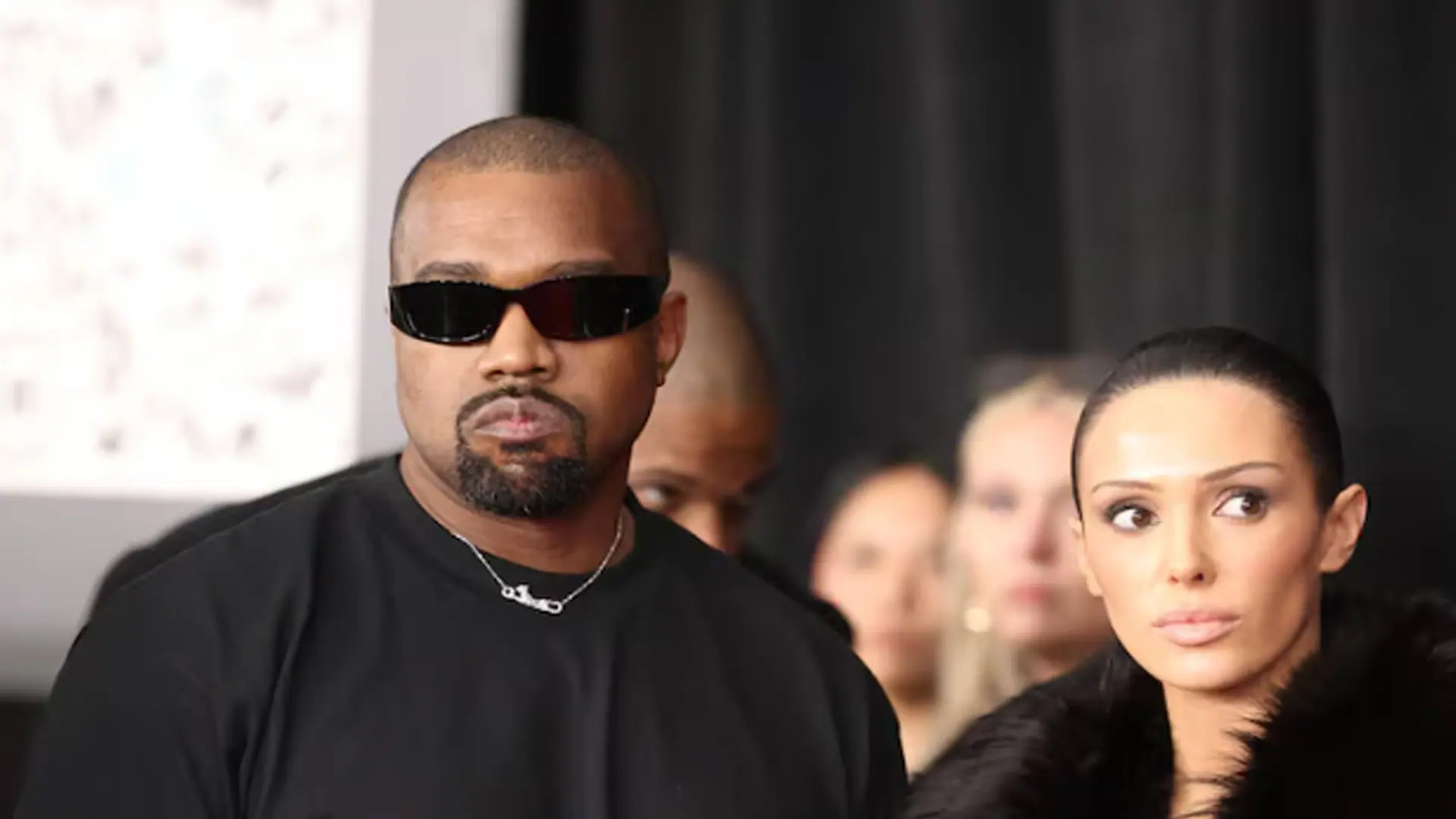 Kanye West and Bianca Censori at the 2025 Grammys